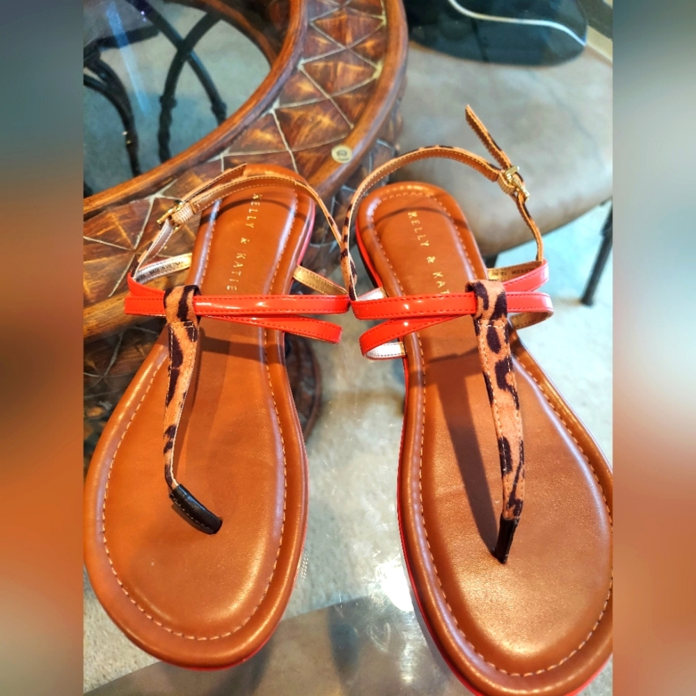 Kelly & Katie brand, size 8, coral and animal print